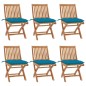 vidaXL Klappbare Gartenstühle mit Kissen 6 Stk. Massivholz Teak vidaXL Klappbare Gartenstühle mit Kissen 6 Stk. Massivholz Teak