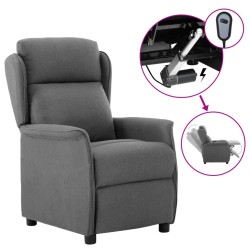 vidaXL Relaxsessel Elektrisch Hellgrau Stoff