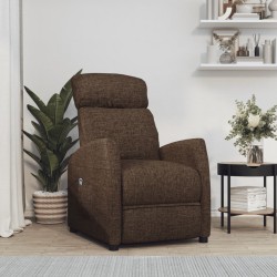 vidaXL Relaxsessel Elektrisch Braun Stoff