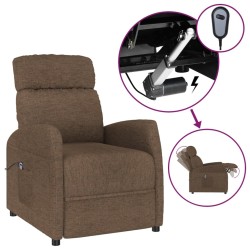 vidaXL Relaxsessel Elektrisch Braun Stoff