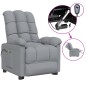 vidaXL Massagesessel Elektrisch Hellgrau Stoff vidaXL Massagesessel Elektrisch Hellgrau Stoff