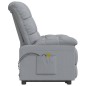 vidaXL Massagesessel Elektrisch Hellgrau Stoff vidaXL Massagesessel Elektrisch Hellgrau Stoff