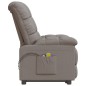 vidaXL Massagesessel Elektrisch Taupe Stoff vidaXL Massagesessel Elektrisch Taupe Stoff