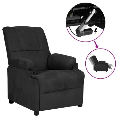 vidaXL Elektrischer Relaxsessel Schwarz Wildleder-Optik