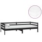 vidaXL Tagesbett mit Matratze 90x200 cm Schwarz Kiefer Massivholz vidaXL Tagesbett mit Matratze 90x200 cm Schwarz Kiefer Massivholz