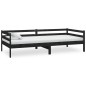 vidaXL Tagesbett mit Matratze 90x200 cm Schwarz Kiefer Massivholz vidaXL Tagesbett mit Matratze 90x200 cm Schwarz Kiefer Massivholz