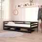 vidaXL Tagesbett mit Schubladen 90x200 cm Schwarz Massivholz Kiefer vidaXL Tagesbett mit Schubladen 90x200 cm Schwarz Massivholz Kiefer