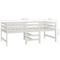 vidaXL Mittelhohes Bett mit Matratze 90x200 cm Weiß Massivholz Kiefer vidaXL Mittelhohes Bett mit Matratze 90x200 cm Weiß Massivholz Kiefer