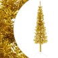 vidaXL Künstlicher Halb-Weihnachtsbaum mit Ständer Schlank Gold 120 cm vidaXL Künstlicher Halb-Weihnachtsbaum mit Ständer Schlank Gold 120 cm