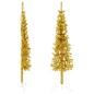 vidaXL Künstlicher Halb-Weihnachtsbaum mit Ständer Schlank Gold 120 cm vidaXL Künstlicher Halb-Weihnachtsbaum mit Ständer Schlank Gold 120 cm