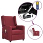 vidaXL Massagesessel mit Aufstehhilfe Weinrot Stoff vidaXL Massagesessel mit Aufstehhilfe Weinrot Stoff