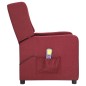 vidaXL Massagesessel mit Aufstehhilfe Weinrot Stoff vidaXL Massagesessel mit Aufstehhilfe Weinrot Stoff