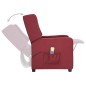vidaXL Massagesessel mit Aufstehhilfe Weinrot Stoff vidaXL Massagesessel mit Aufstehhilfe Weinrot Stoff
