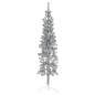 vidaXL Künstlicher Halb-Weihnachtsbaum Ständer Schlank Silbern 180 cm vidaXL Künstlicher Halb-Weihnachtsbaum Ständer Schlank Silbern 180 cm