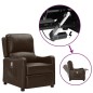 vidaXL Massagesessel mit Aufstehhilfe Glänzend Braun Kunstleder vidaXL Massagesessel mit Aufstehhilfe Glänzend Braun Kunstleder