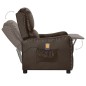 vidaXL Massagesessel mit Aufstehhilfe Glänzend Braun Kunstleder vidaXL Massagesessel mit Aufstehhilfe Glänzend Braun Kunstleder