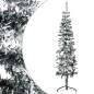 vidaXL Künstlicher Halb-Weihnachtsbaum mit Schnee Schlank 120 cm vidaXL Künstlicher Halb-Weihnachtsbaum mit Schnee Schlank 120 cm