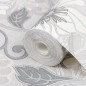 vidaXL Tapete 3D Blumenmuster Grau vidaXL Tapete 3D Blumenmuster Grau