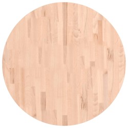 vidaXL Tischplatte Ø80x4 cm Rund Massivholz Buche