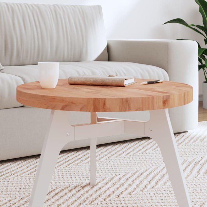 vidaXL Tischplatte Ø60x4 cm Rund Massivholz Buche vidaXL Tischplatte Ø60x4 cm Rund Massivholz Buche