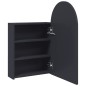 vidaXL Spiegelschrank mit LED-Beleuchtung Gewölbt Grau 42x13x70 cm vidaXL Spiegelschrank mit LED-Beleuchtung Gewölbt Grau 42x13x70 cm