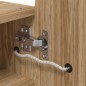 vidaXL Spiegelschrank mit LED-Beleuchtung Gewölbt Eichenoptik vidaXL Spiegelschrank mit LED-Beleuchtung Gewölbt Eichenoptik