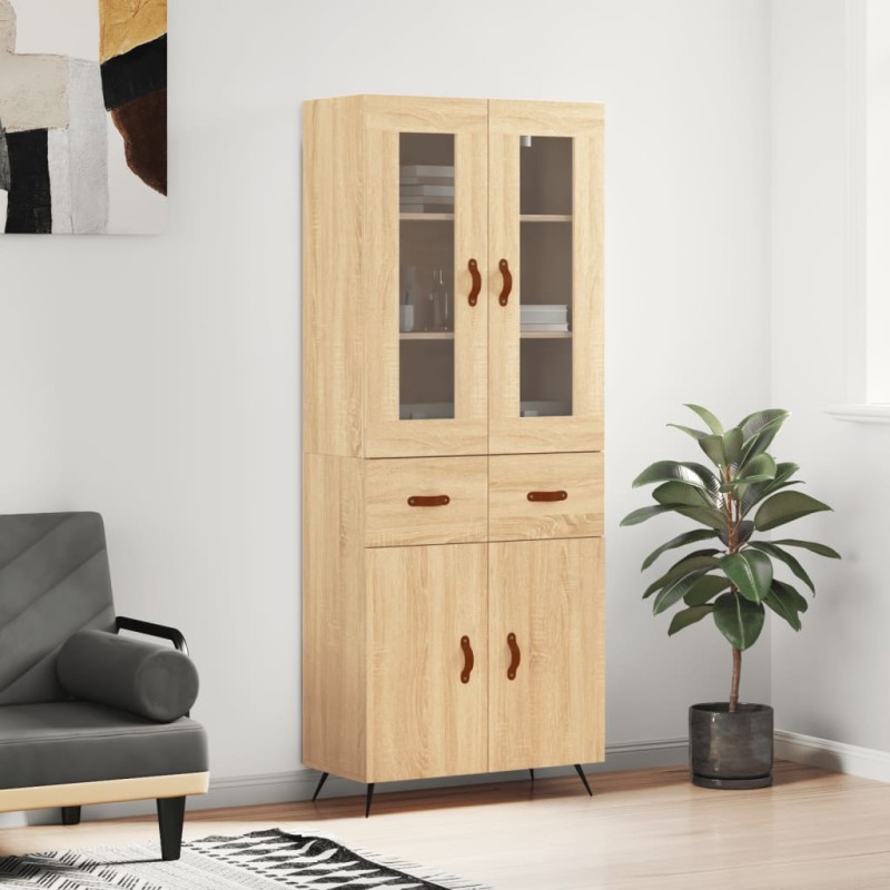 Highboard Sonoma-Eiche 69,5x34x180 cm Holzwerkstoff Highboard Sonoma-Eiche 69,5x34x180 cm Holzwerkstoff