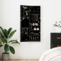 Spiegel-Schmuckschrank mit LED-Beleuchtung Wandmontage Schwarz Spiegel-Schmuckschrank mit LED-Beleuchtung Wandmontage Schwarz