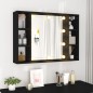 vidaXL Spiegelschrank mit LED Schwarz 76x15x55 cm vidaXL Spiegelschrank mit LED Schwarz 76x15x55 cm