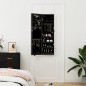 Spiegel-Schmuckschrank mit LED-Beleuchtung Wandmontage Schwarz Spiegel-Schmuckschrank mit LED-Beleuchtung Wandmontage Schwarz