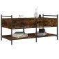 vidaXL Couchtisch Räuchereiche 99x50x50 cm Holzwerkstoff vidaXL Couchtisch Räuchereiche 99x50x50 cm Holzwerkstoff