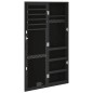 Spiegel-Schmuckschrank mit LED-Beleuchtung Wandmontage Schwarz Spiegel-Schmuckschrank mit LED-Beleuchtung Wandmontage Schwarz