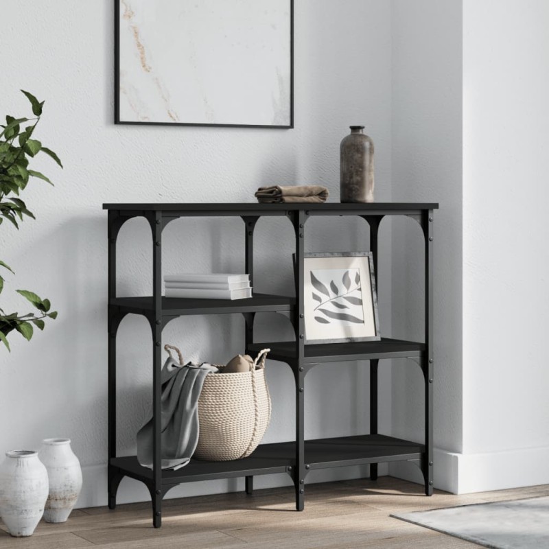 vidaXL Konsolentisch Schwarz 80x29x75 cm Holzwerkstoff vidaXL Konsolentisch Schwarz 80x29x75 cm Holzwerkstoff