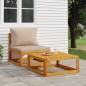 2-tlg. Garten-Sofa-Set mit Kissen Massivholz Akazie 2-tlg. Garten-Sofa-Set mit Kissen Massivholz Akazie