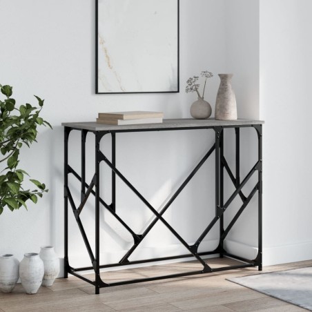vidaXL Konsolentisch Grau Sonoma 100x40x80 cm Holzwerkstoff