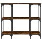 vidaXL Konsolentisch Räuchereiche 102x35x90 cm Holzwerkstoff