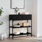 vidaXL Konsolentisch Schwarz 72,5x25x75 cm Holzwerkstoff vidaXL Konsolentisch Schwarz 72,5x25x75 cm Holzwerkstoff