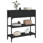 vidaXL Konsolentisch Schwarz 72,5x25x75 cm Holzwerkstoff vidaXL Konsolentisch Schwarz 72,5x25x75 cm Holzwerkstoff