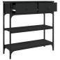 vidaXL Konsolentisch Schwarz 72,5x25x75 cm Holzwerkstoff vidaXL Konsolentisch Schwarz 72,5x25x75 cm Holzwerkstoff