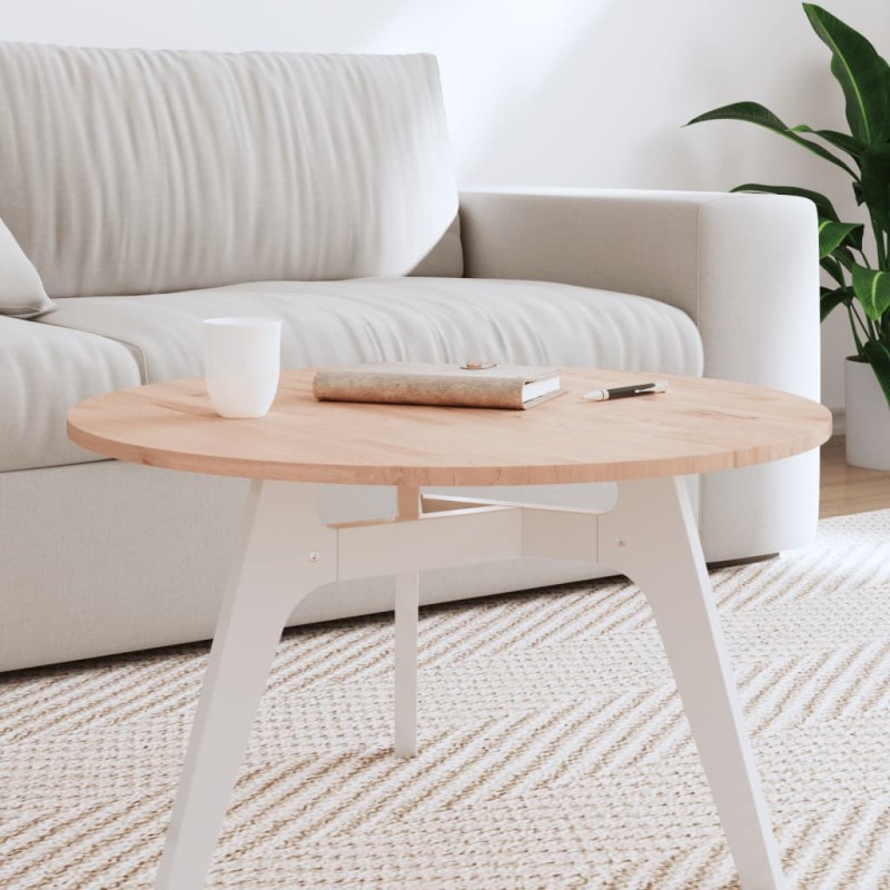 vidaXL Tischplatte Ø70x1,5 cm Rund Massivholz Buche vidaXL Tischplatte Ø70x1,5 cm Rund Massivholz Buche