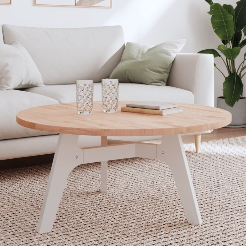 vidaXL Tischplatte Ø90x2,5 cm Rund Massivholz Buche vidaXL Tischplatte Ø90x2,5 cm Rund Massivholz Buche