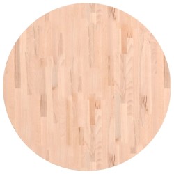 vidaXL Tischplatte Ø90x2,5 cm Rund Massivholz Buche