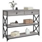 vidaXL Konsolentisch Grau Sonoma 100x28x75 cm Holzwerkstoff vidaXL Konsolentisch Grau Sonoma 100x28x75 cm Holzwerkstoff