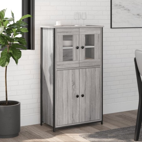 vidaXL Highboard Grau Sonoma 62x32x106,5 cm Holzwerkstoff