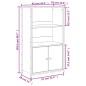 vidaXL Highboard Schwarz 62x32x103,5 cm Holzwerkstoff vidaXL Highboard Schwarz 62x32x103,5 cm Holzwerkstoff