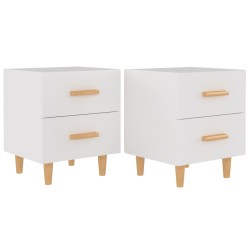 vidaXL Nachttische 2 Stk. Weiß 40x35x47,5 cm