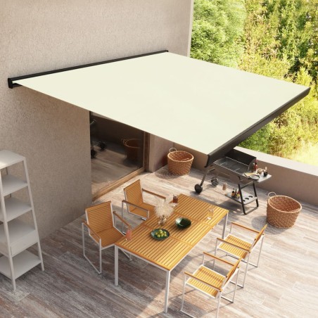 vidaXL Motorisierte Kassetten-Markise 300x250 cm Creme