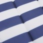 Sonnenliegen-Auflage Blau&Weiß Gestreift Oxford-Gewebe Sonnenliegen-Auflage Blau&Weiß Gestreift Oxford-Gewebe