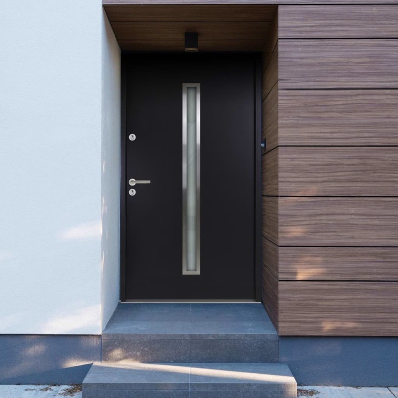 vidaXL Haustür Aluminium Anthrazit 90x200 cm vidaXL Haustür Aluminium Anthrazit 90x200 cm