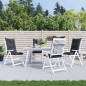 Gartenstuhlauflagen für Hochlehner 4 Stk. 120x50x7 cm Stoff Gartenstuhlauflagen für Hochlehner 4 Stk. 120x50x7 cm Stoff